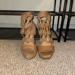 Chinese Laundry Lace Up Wedges